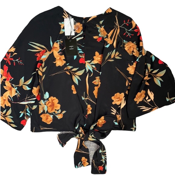 Code x Mode Tops - 3 for $15! Code X Mode Black Floral Blouse